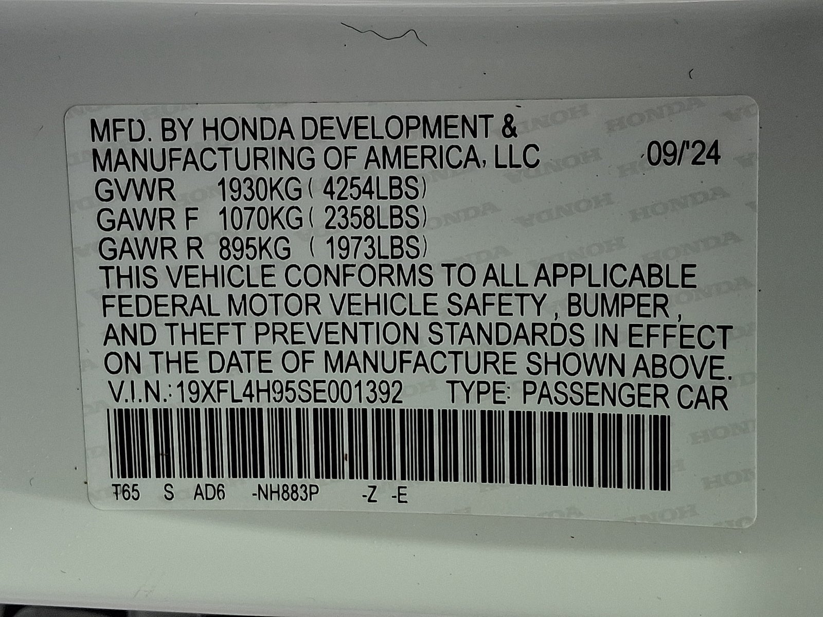 2025 Honda Civic Hatchback Hybrid Sport Touring