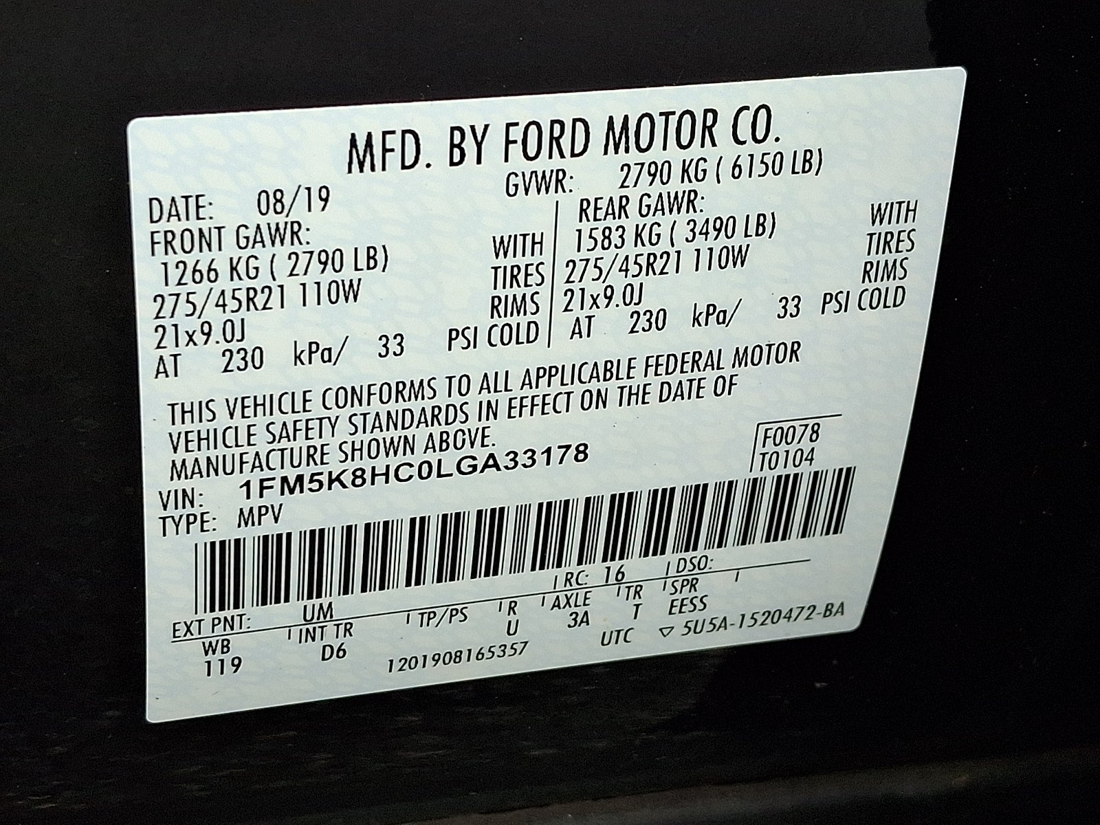 2020 Ford Explorer Platinum