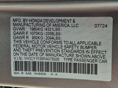 2024 Honda Accord Sedan LX