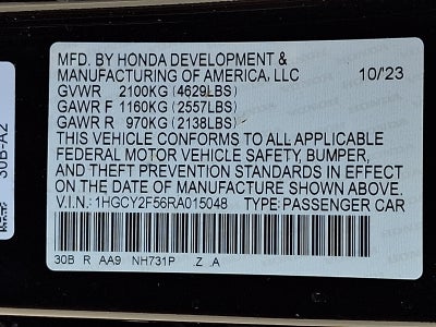 2024 Honda Accord Hybrid Sport