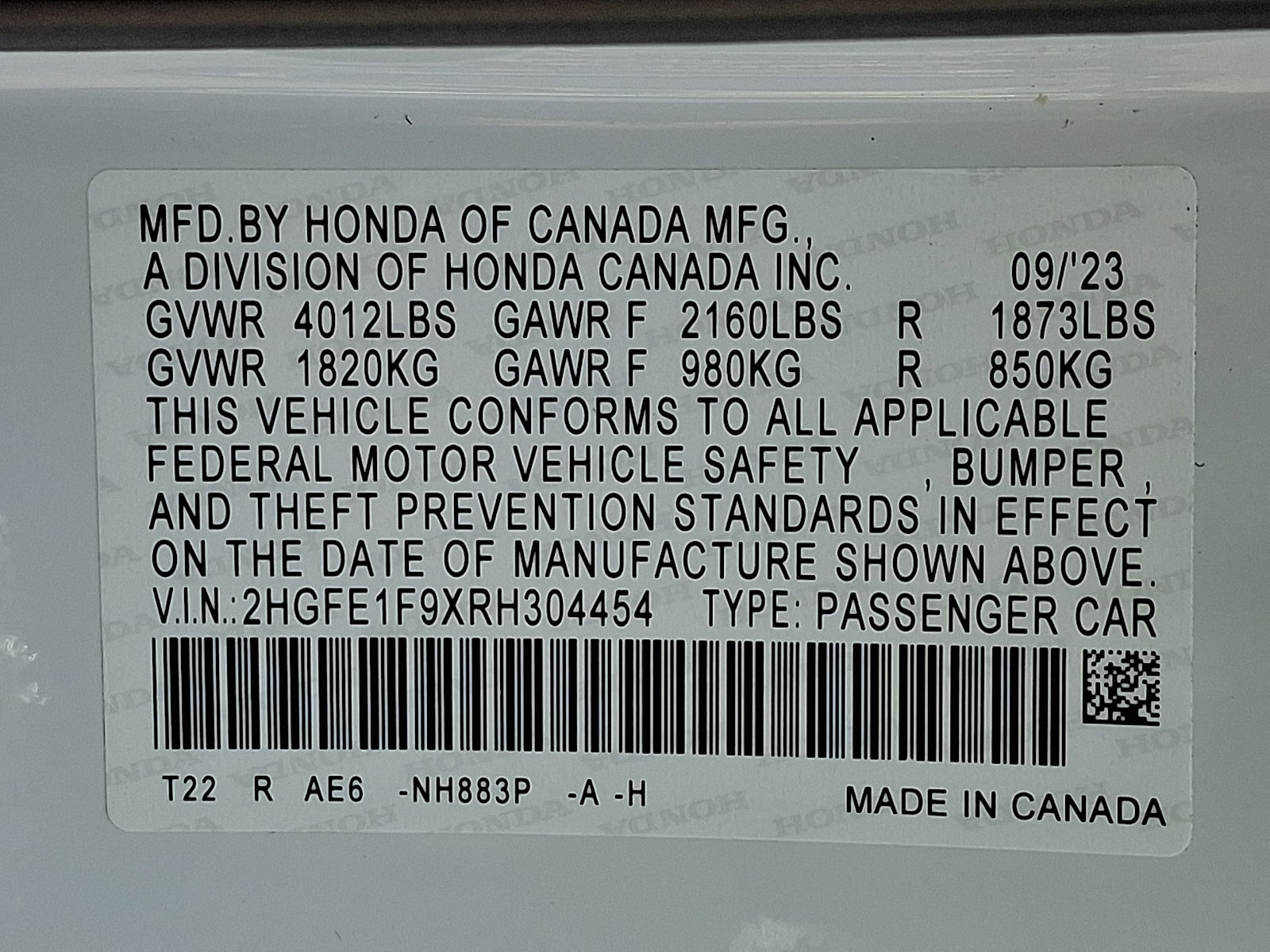 2024 Honda Civic Sedan Touring