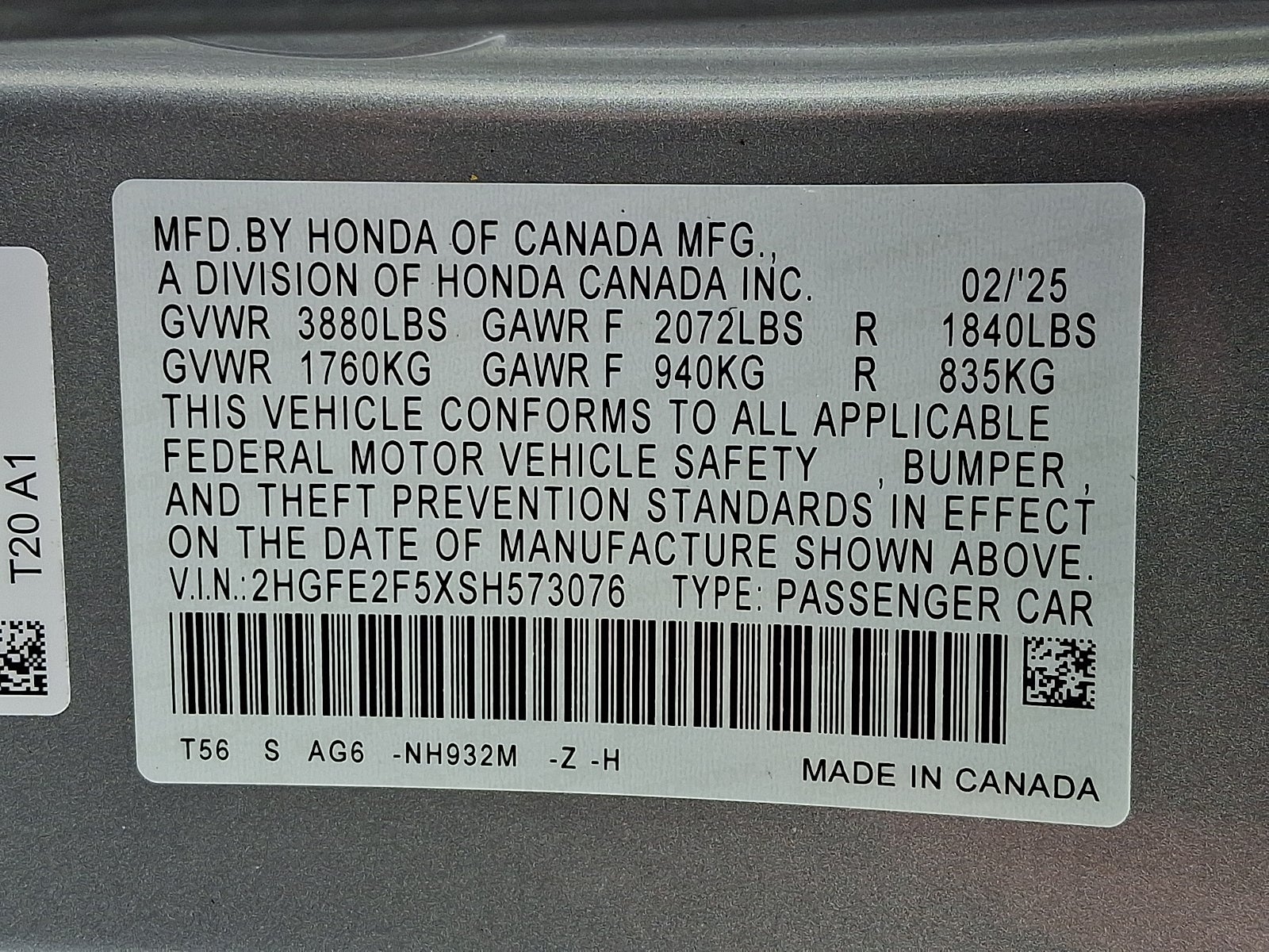 2025 Honda Civic Sedan Sport