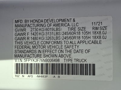 2022 Honda Ridgeline RTL-E
